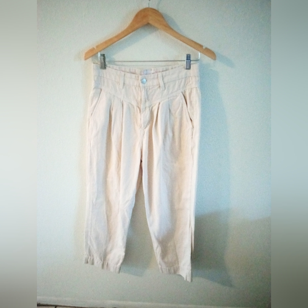SUNDRY [REVOLVE] High Waisted Pleated Seashell Cream Pants | 28 - Picture 4 of 12